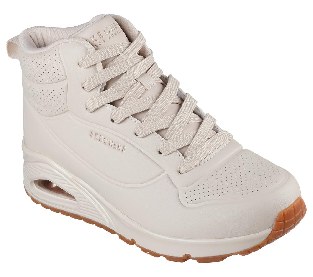 Women Skechers Uno - Stand High Boots Off White  USA |  9036-YVCHP