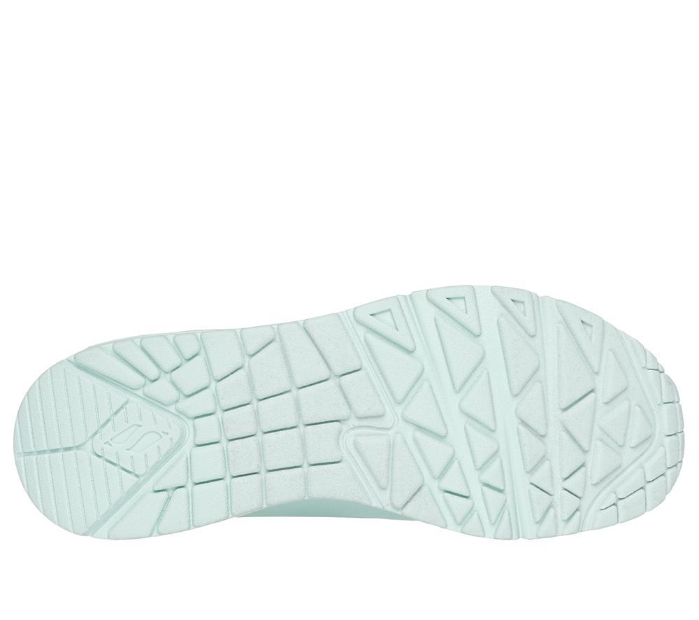 Women Skechers Uno - Stand on Air Lace Up Shoes Seafoam Turquoise  USA |  8543-IUBKX
