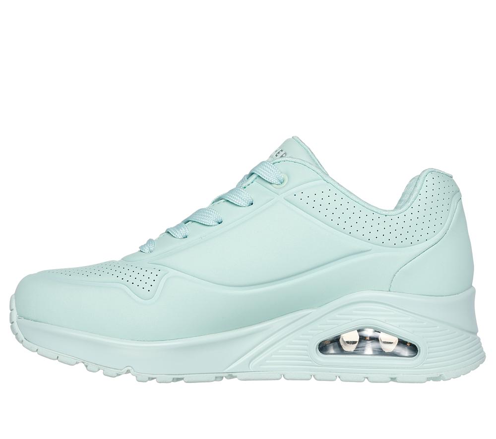Women Skechers Uno - Stand on Air Lace Up Shoes Seafoam Turquoise  USA |  8543-IUBKX