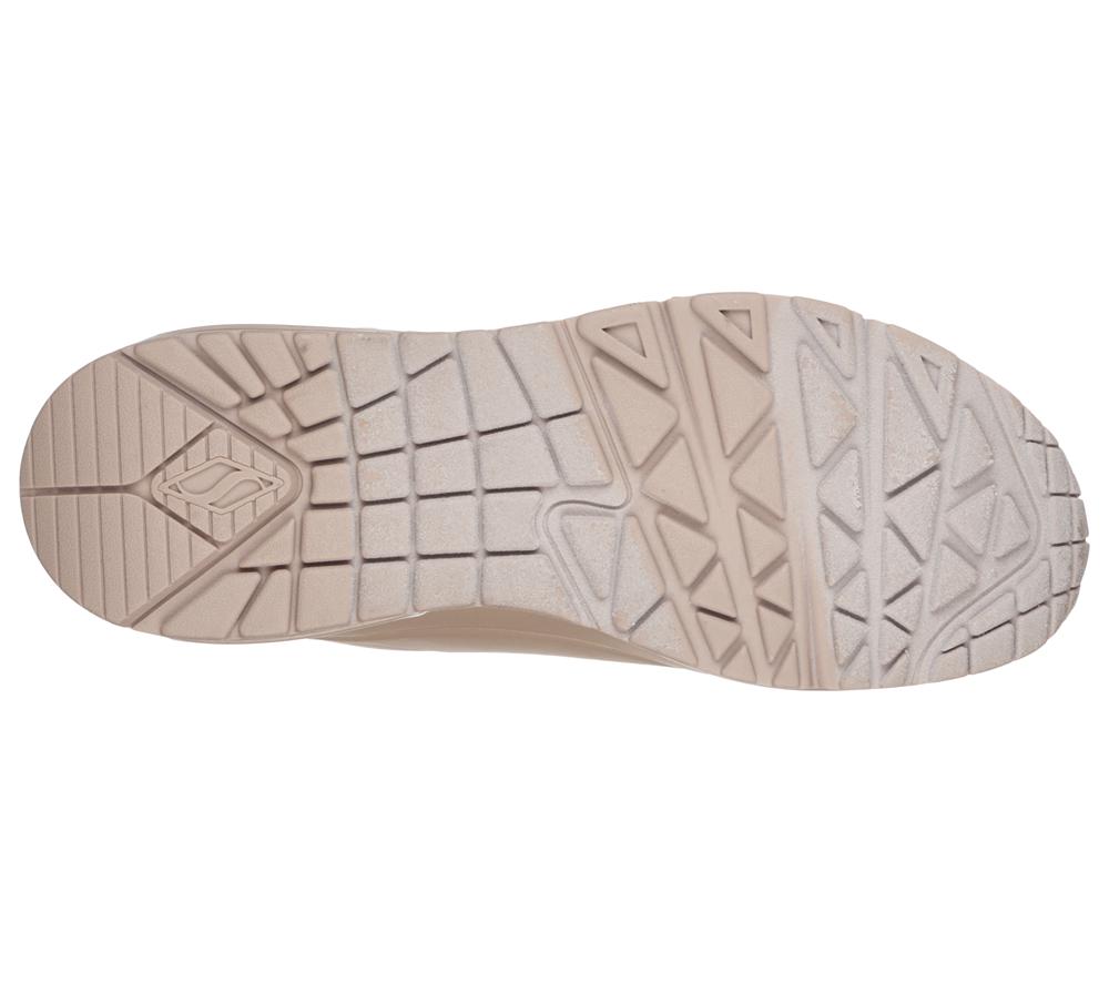 Women Skechers Uno - Stand on Air Lace Up Shoes Sand Khaki  USA |  6918-XUMEF
