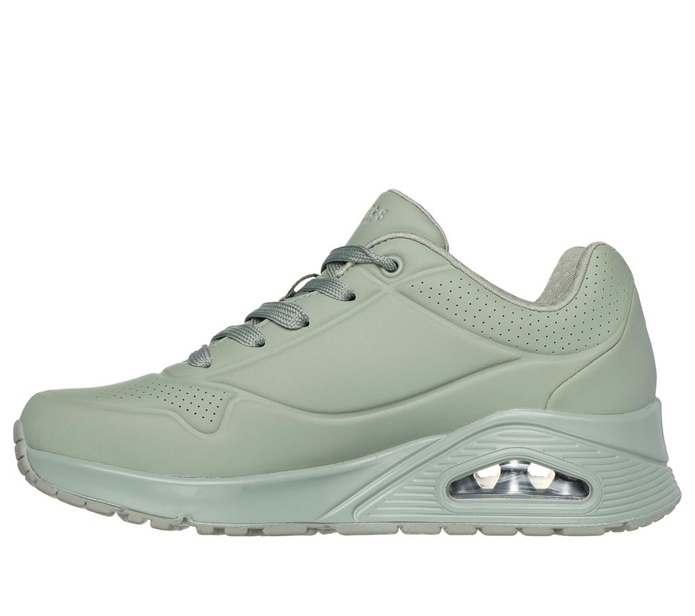 Women Skechers Uno - Stand on Air Lace Up Shoes Sage Turquoise  USA |  2591-XLZCG