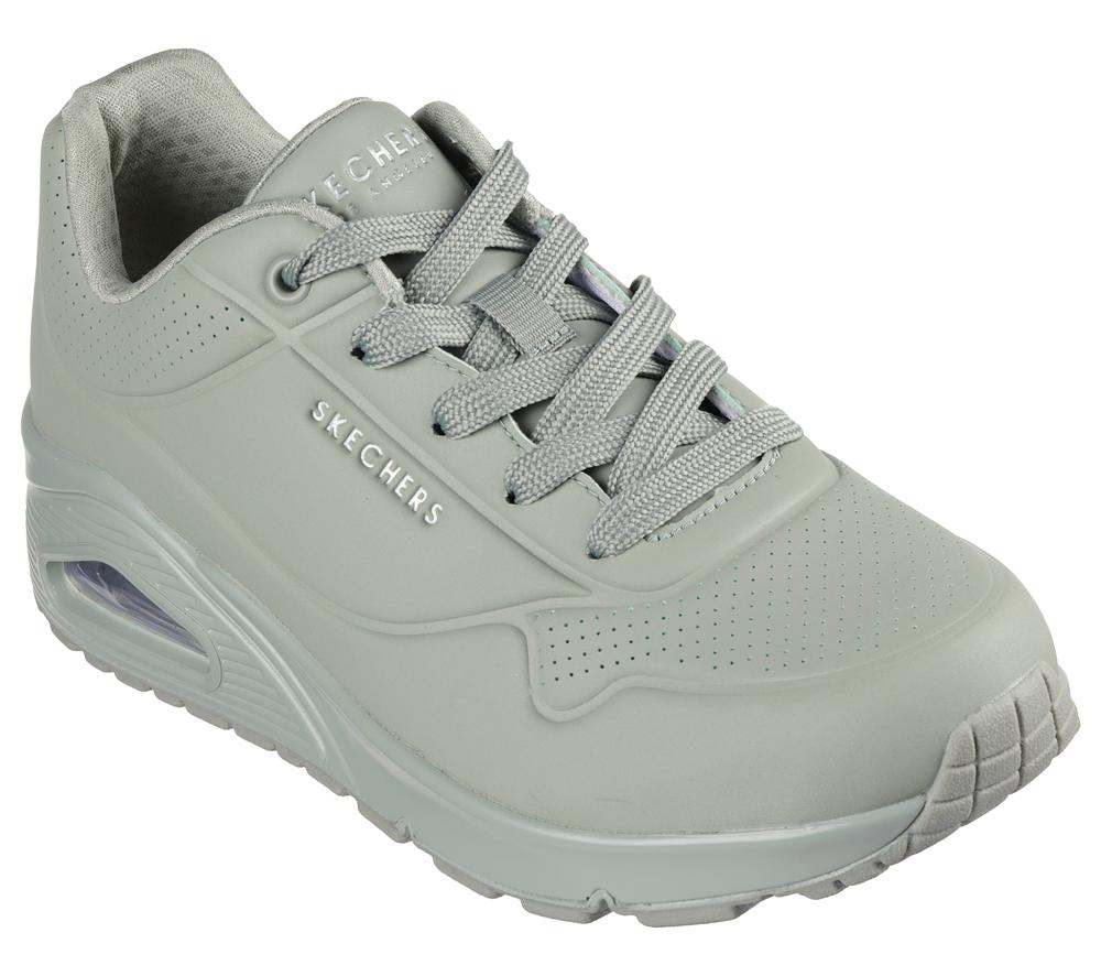 Women Skechers Uno - Stand on Air Lace Up Shoes Sage Turquoise  USA |  2591-XLZCG