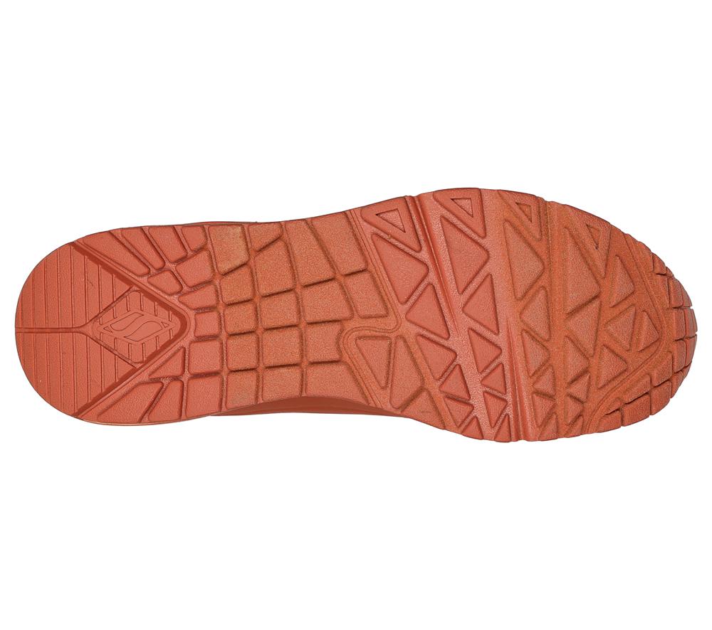 Women Skechers Uno - Stand on Air Lace Up Shoes Rust Orange  USA |  3647-SAVWQ