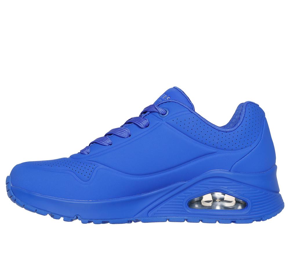 Women Skechers Uno - Stand on Air Lace Up Shoes Royal Blue  USA |  4683-WELKF