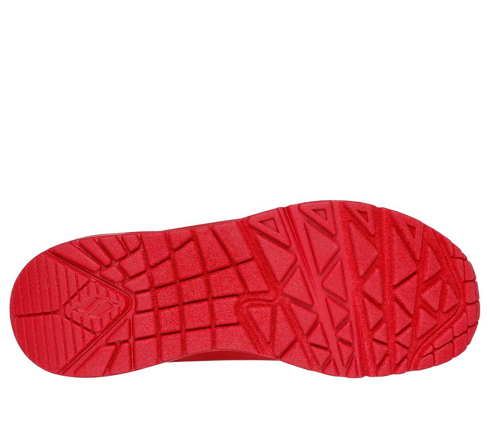 Women Skechers Uno - Stand on Air Lace Up Shoes Red / Red  USA |  1345-PIXJN