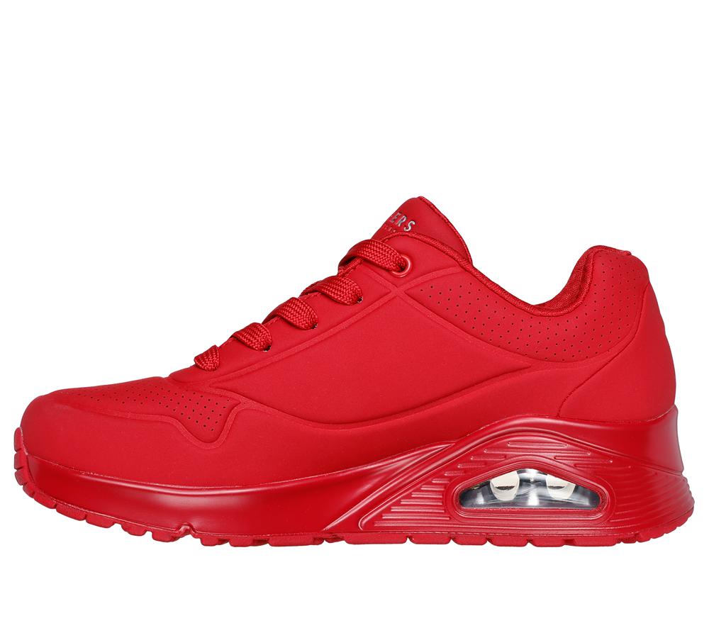 Women Skechers Uno - Stand on Air Lace Up Shoes Red / Red  USA |  1345-PIXJN