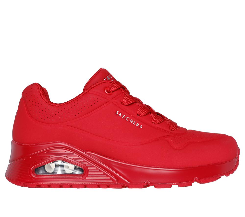 Women Skechers Uno - Stand on Air Lace Up Shoes Red / Red  USA |  1345-PIXJN