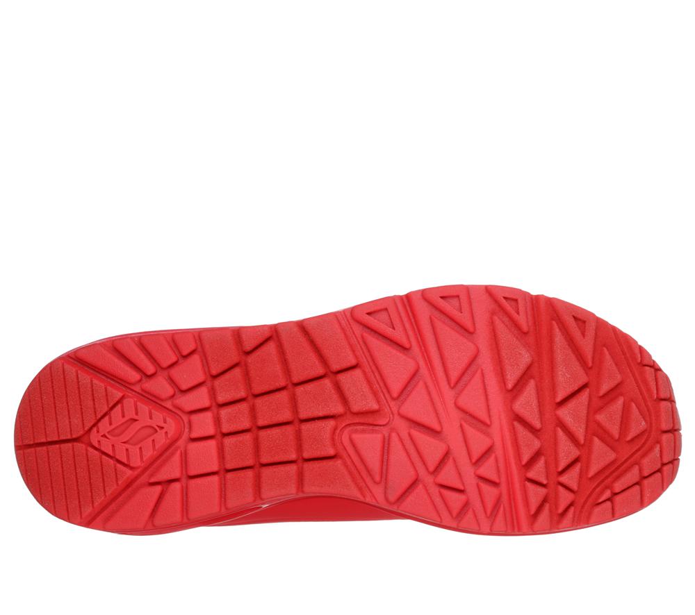 Women Skechers Uno - Stand on Air Lace Up Shoes Red  USA |  0894-LPOMA