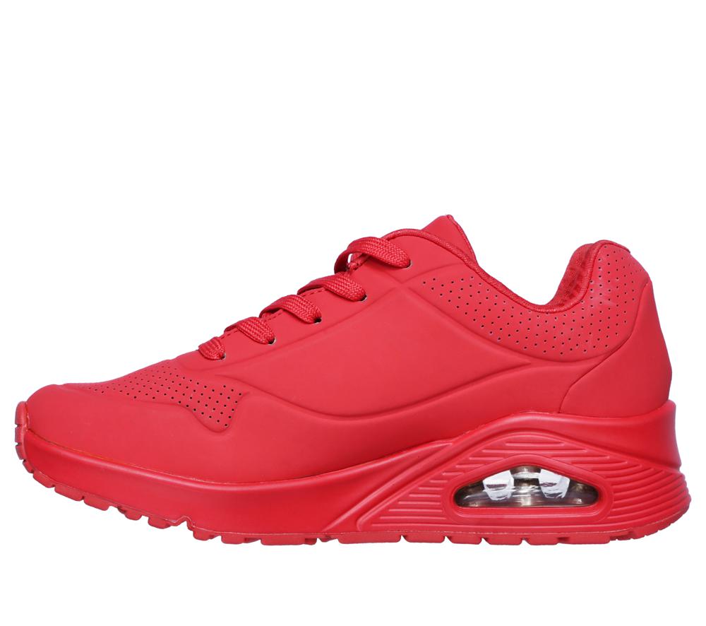 Women Skechers Uno - Stand on Air Lace Up Shoes Red  USA |  0894-LPOMA