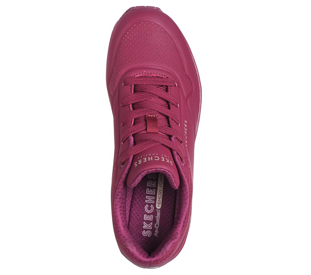 Women Skechers Uno - Stand on Air Lace Up Shoes Plum Purple  USA |  9278-NSWLJ