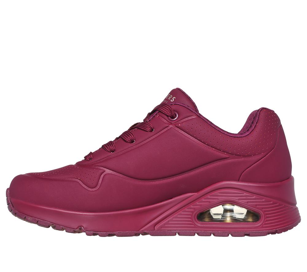 Women Skechers Uno - Stand on Air Lace Up Shoes Plum Purple  USA |  9278-NSWLJ