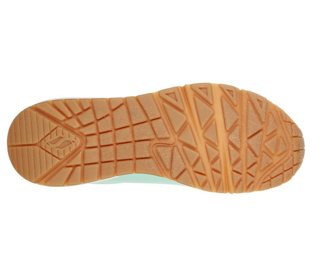 Women Skechers Uno - Stand on Air Lace Up Shoes Mint  USA |  9061-ZAOJS
