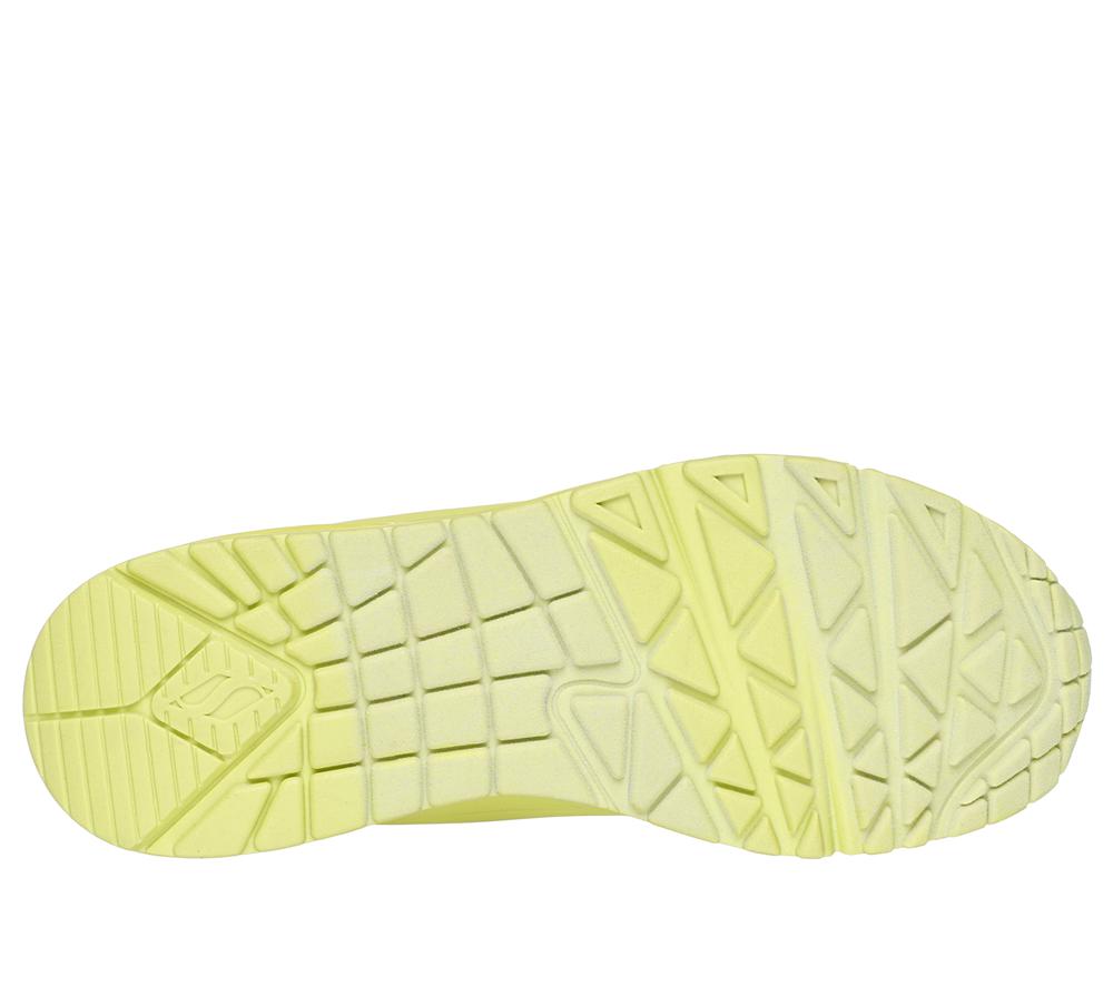 Women Skechers Uno - Stand on Air Lace Up Shoes Lime Green  USA |  9857-IHJUX