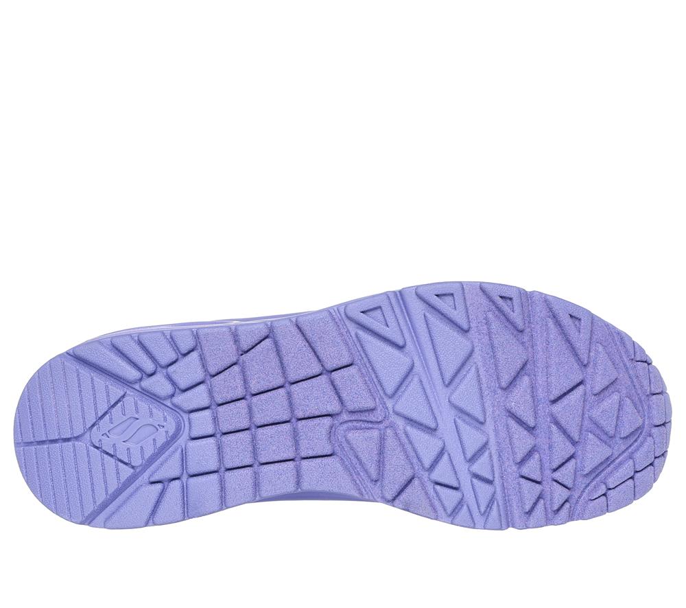 Women Skechers Uno - Stand on Air Lace Up Shoes Lilac Purple  USA |  0643-APBGW
