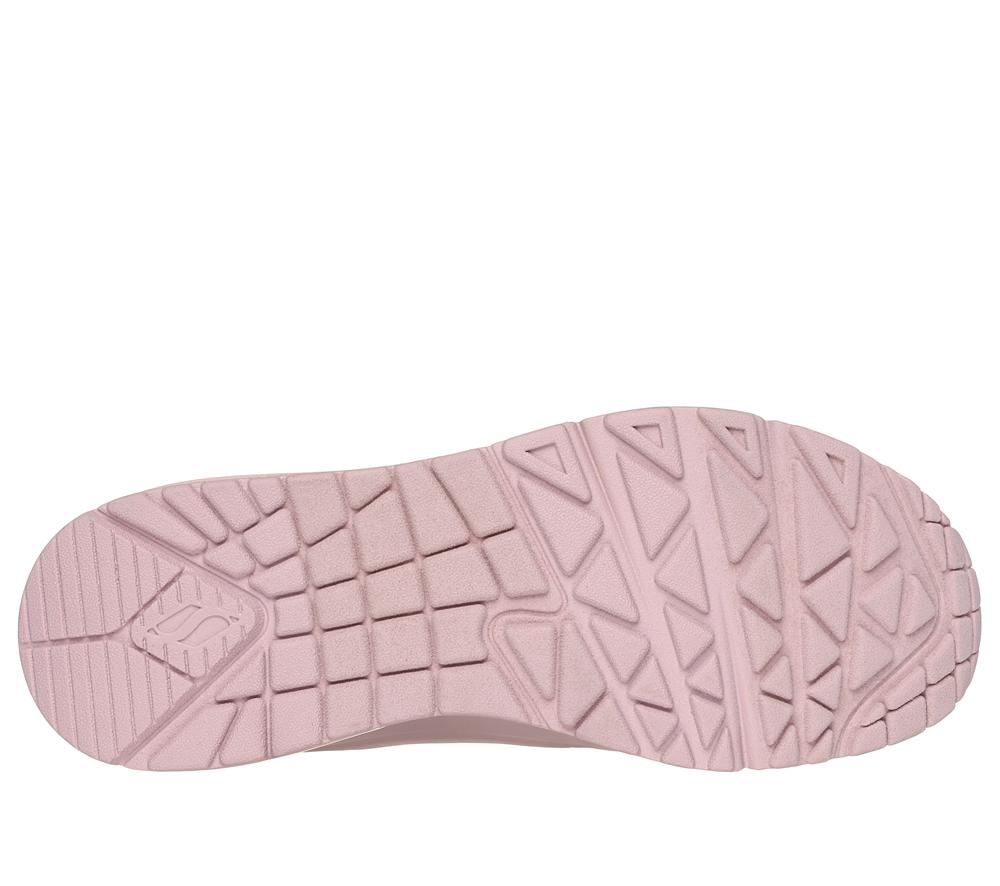 Women Skechers Uno - Stand on Air Lace Up Shoes Light Mauve  USA |  5206-XGCZK