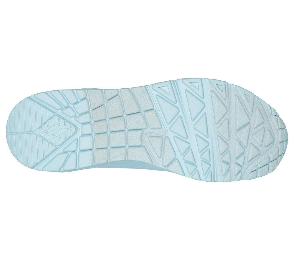 Women Skechers Uno - Stand on Air Lace Up Shoes Light Blue  USA |  4512-OQMZH