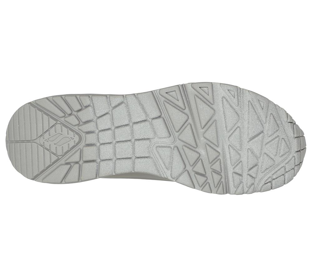 Women Skechers Uno - Stand on Air Lace Up Shoes Grey  USA |  1706-QRZXK