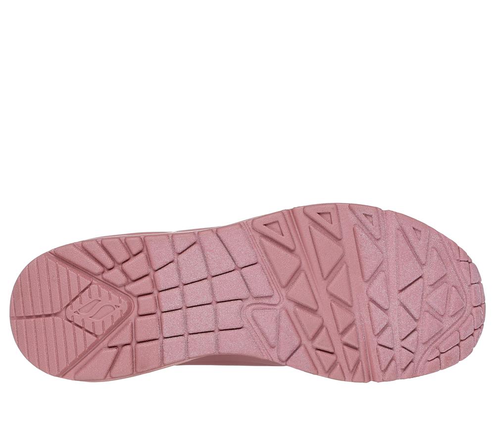Women Skechers Uno - Stand on Air Lace Up Shoes Dark Rose  USA |  1467-QWDJK