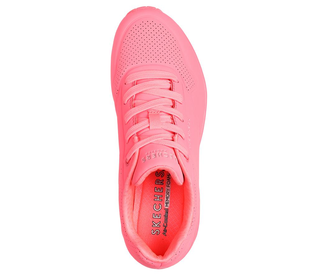 Women Skechers Uno - Stand on Air Lace Up Shoes Coral  USA |  9170-TWDFX