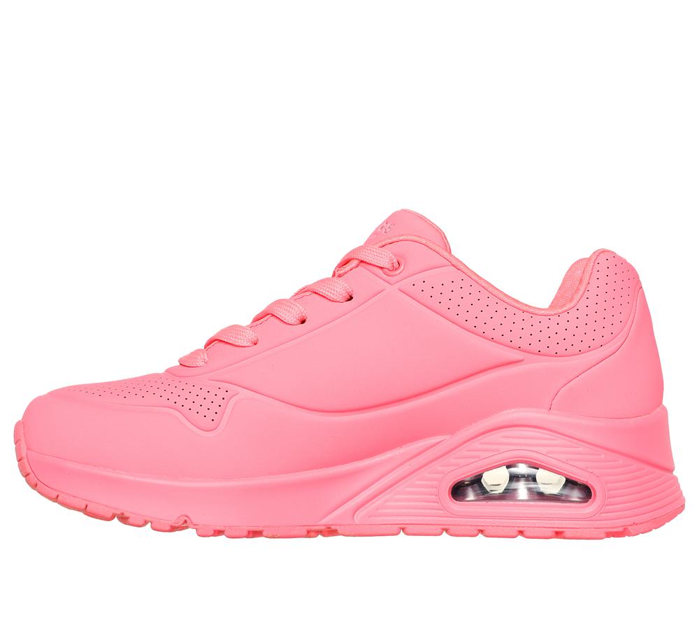 Women Skechers Uno - Stand on Air Lace Up Shoes Coral  USA |  9170-TWDFX