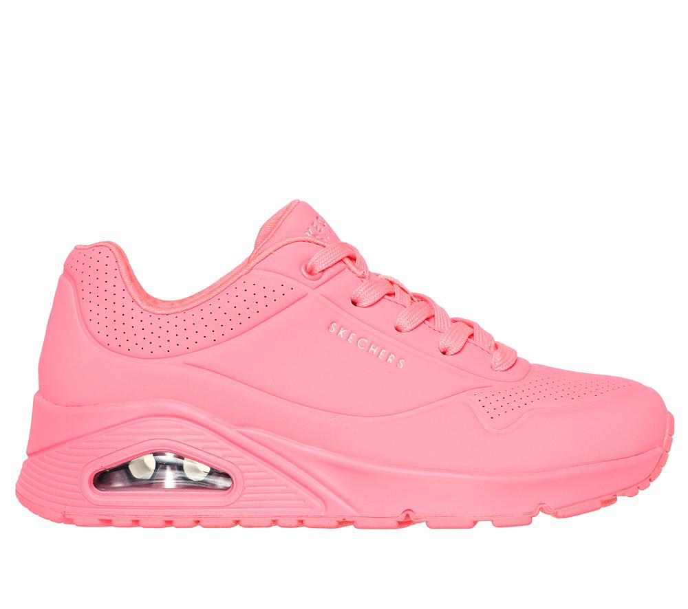 Women Skechers Uno - Stand on Air Lace Up Shoes Coral  USA |  9170-TWDFX