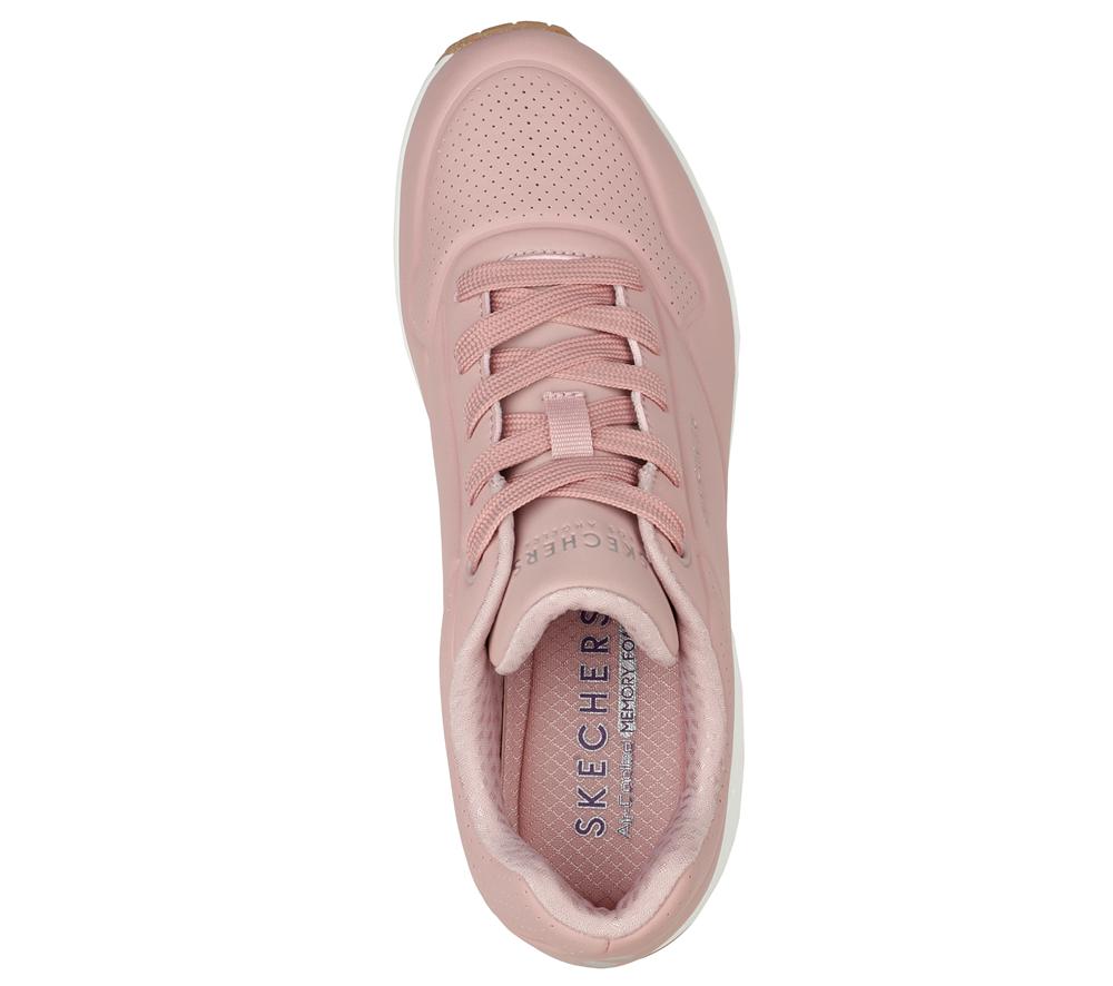 Women Skechers Uno - Stand on Air Lace Up Shoes Blush Pink  USA |  7612-QAXTZ
