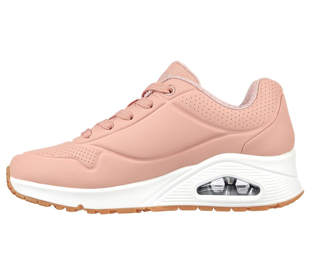Women Skechers Uno - Stand on Air Lace Up Shoes Blush Pink  USA |  7612-QAXTZ