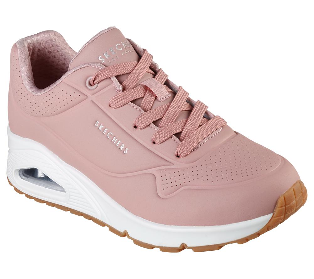 Women Skechers Uno - Stand on Air Lace Up Shoes Blush Pink  USA |  7612-QAXTZ