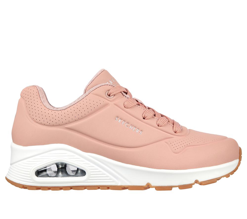 Women Skechers Uno - Stand on Air Lace Up Shoes Blush Pink  USA |  7612-QAXTZ