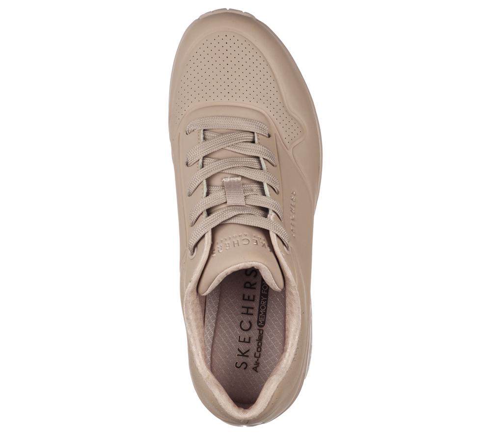 Women Skechers Uno - Stand on Air Wedges Sand Khaki  USA |  1367-NSUQO