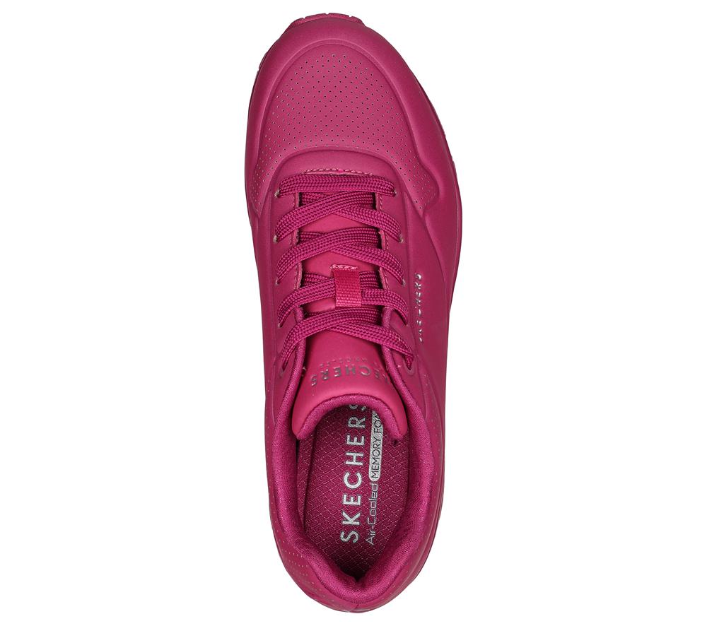 Women Skechers Uno - Stand on Air Wedges Magenta Purple  USA |  3042-JQBCS