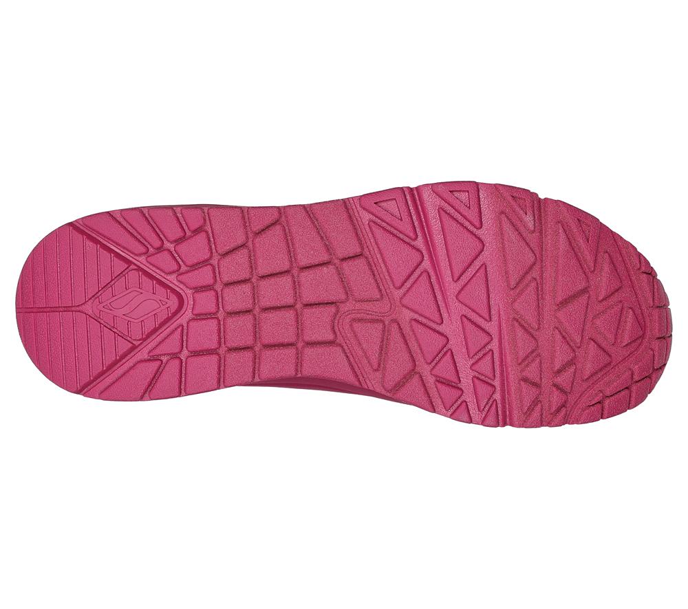 Women Skechers Uno - Stand on Air Wedges Magenta Purple  USA |  3042-JQBCS
