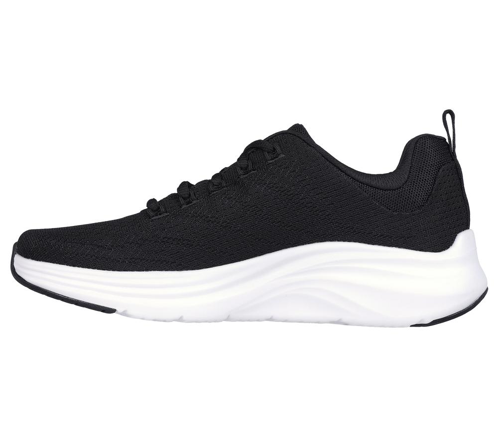 Women Skechers Vapor Foam Lace Up Shoes Black / White  USA |  3206-KPIUW
