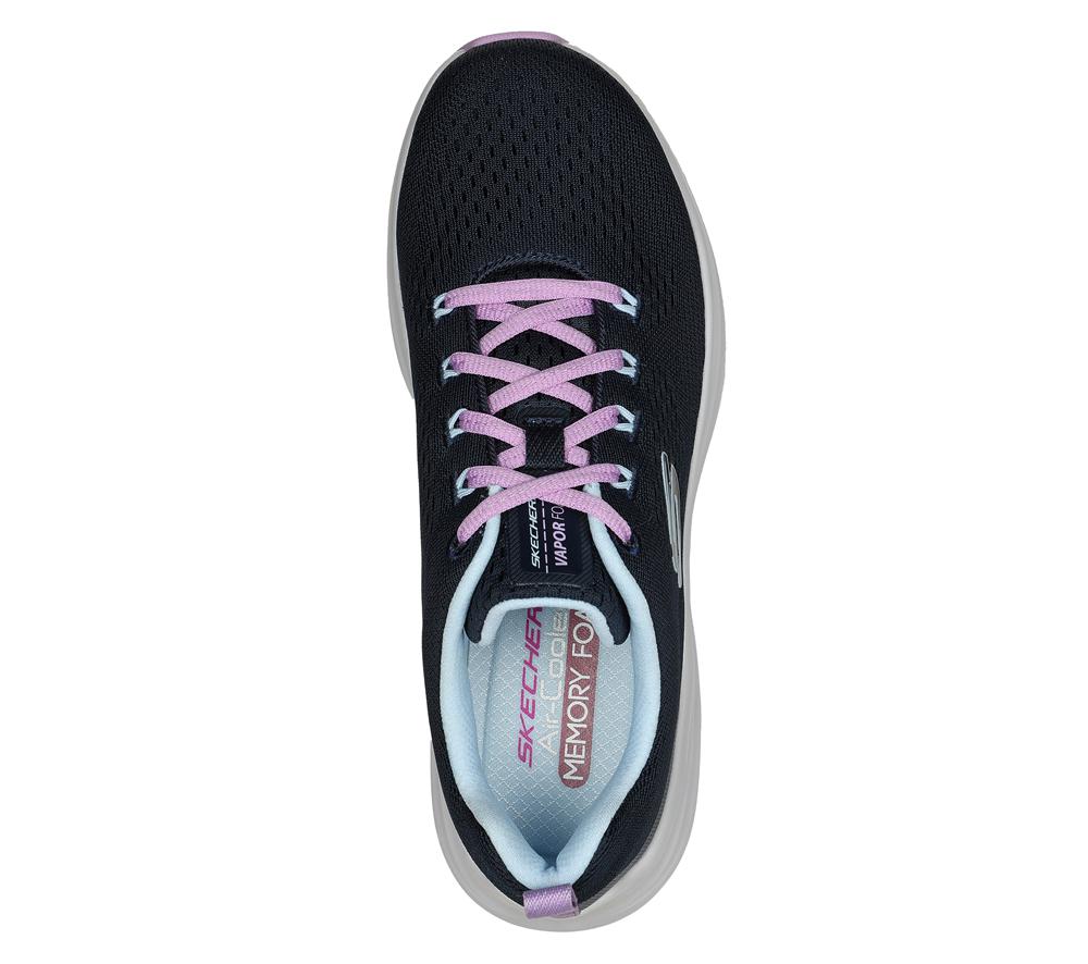 Women Skechers Vapor Foam - Fresh Trend Sneakers Navy / Lavender  USA |  1467-CURAM