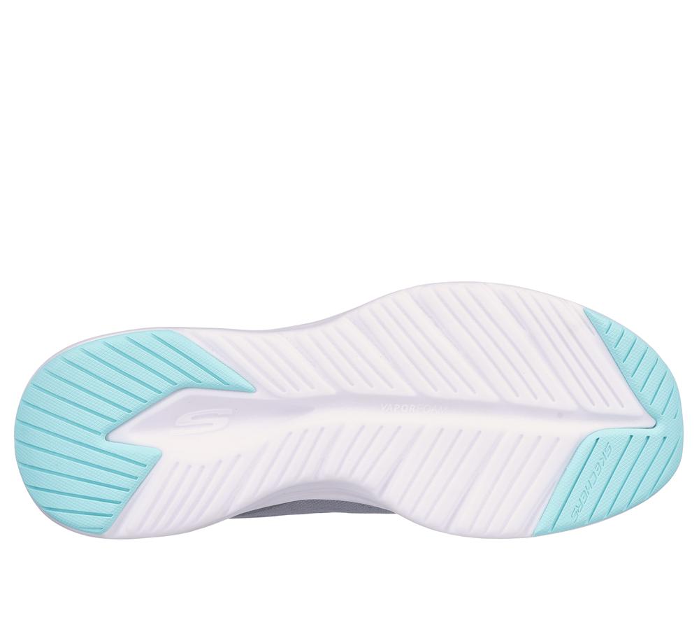 Women Skechers Vapor Foam - Fresh Trend Sneakers Grey / Turquoise  USA |  4137-NBHYU