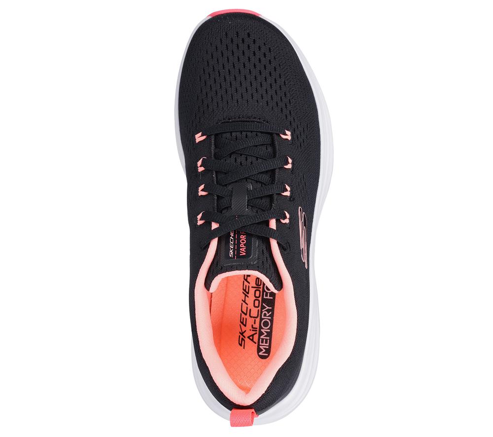 Women Skechers Vapor Foam - Fresh Trend Sneakers Black / Pink  USA |  7953-GRNMA