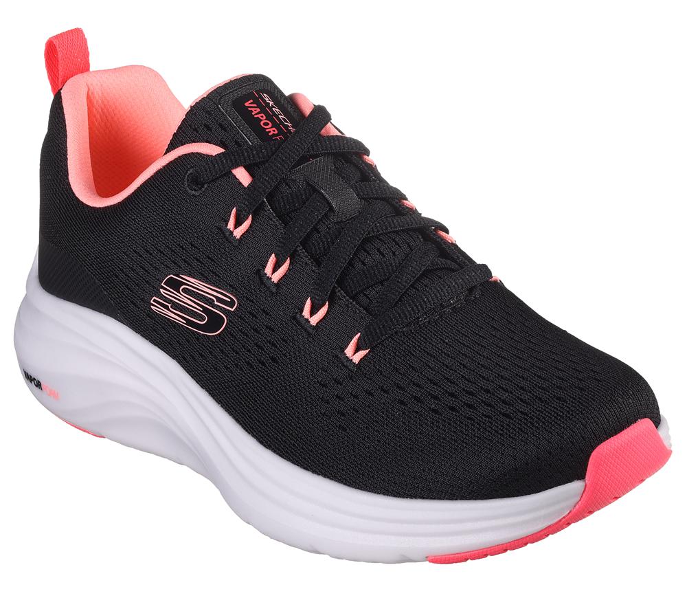 Women Skechers Vapor Foam - Fresh Trend Sneakers Black / Pink  USA |  7953-GRNMA
