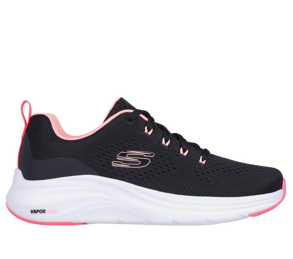 Women Skechers Vapor Foam - Fresh Trend Sneakers Black / Pink  USA |  7953-GRNMA