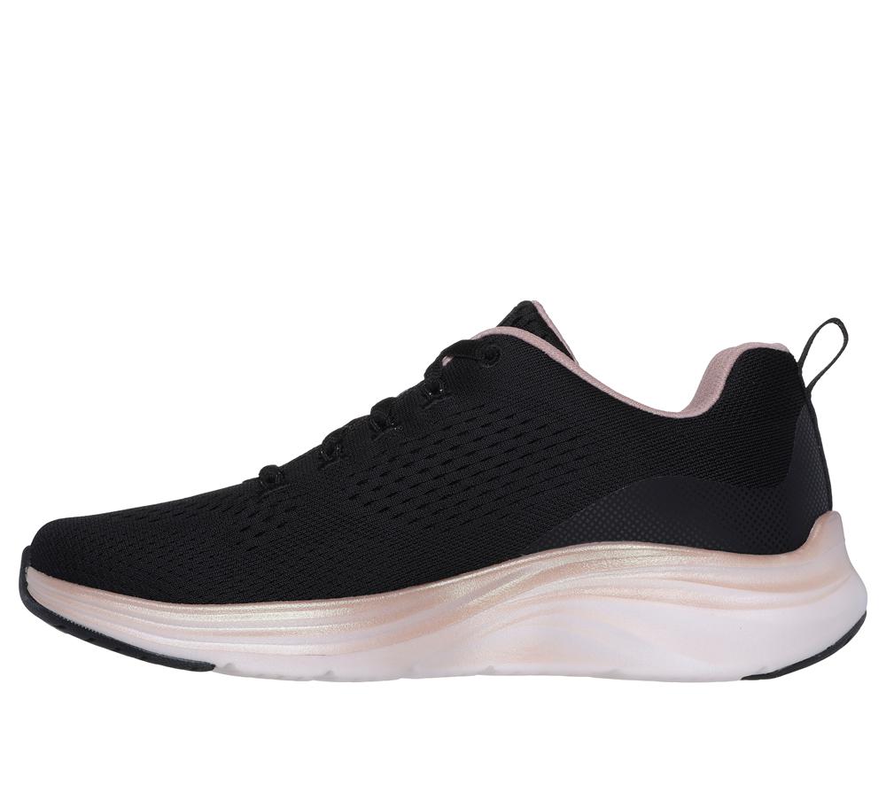 Women Skechers Vapor Foam - Midnight Glimmer Lace Up Shoes Black / Rose Gold  USA |  3987-UKRGB