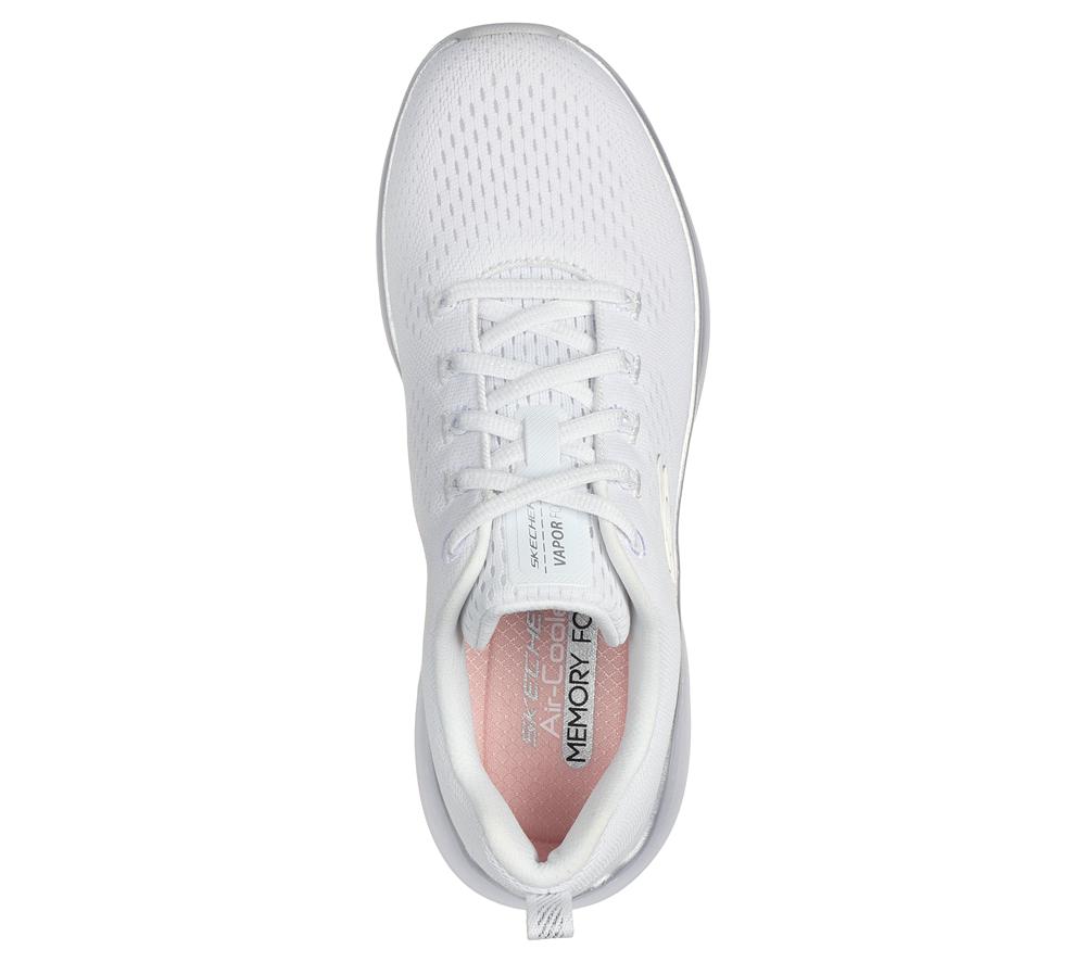 Women Skechers Vapor Foam - Midnight Glimmer Sneakers White / Silver  USA |  1623-PTYWB