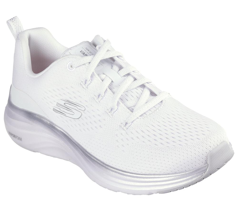 Women Skechers Vapor Foam - Midnight Glimmer Sneakers White / Silver  USA |  1623-PTYWB