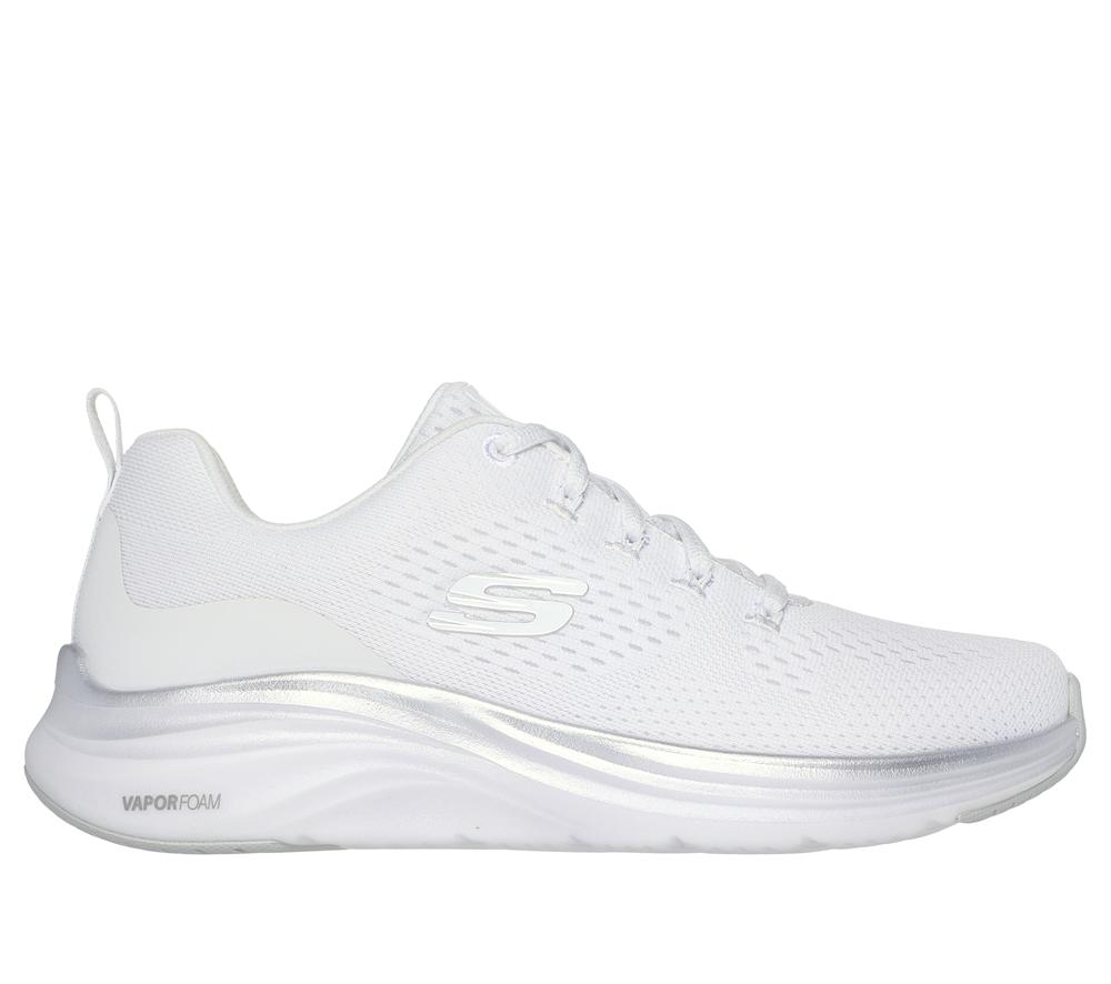 Women Skechers Vapor Foam - Midnight Glimmer Sneakers White / Silver  USA |  1623-PTYWB