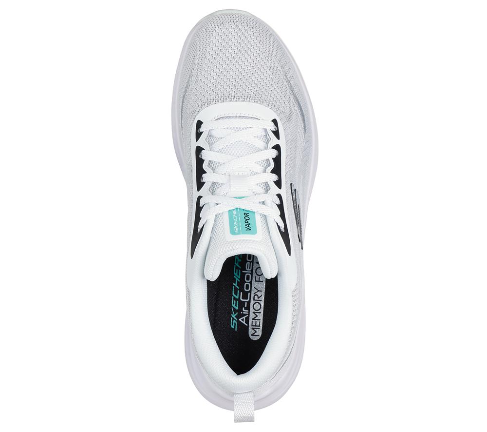 Women Skechers Vapor Foam - Smooth Ride Lace Up Shoes White / Black  USA |  1709-UZJML