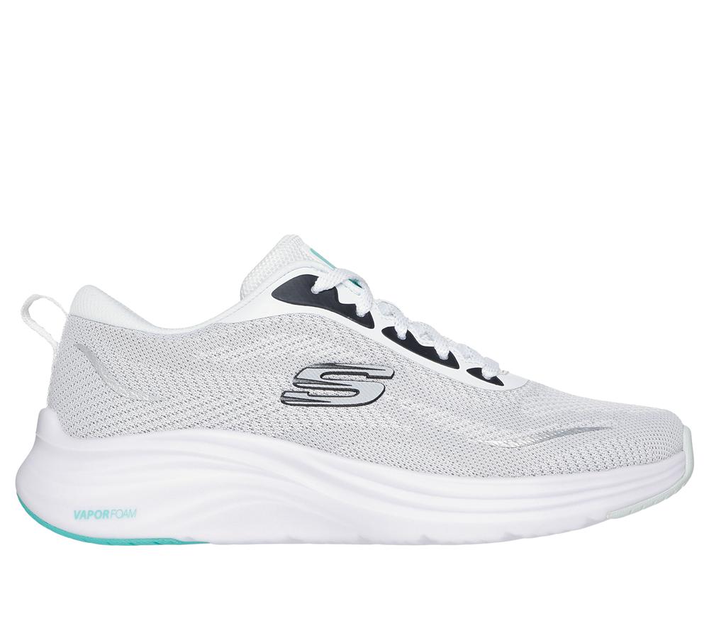 Women Skechers Vapor Foam - Smooth Ride Lace Up Shoes White / Black  USA |  1709-UZJML