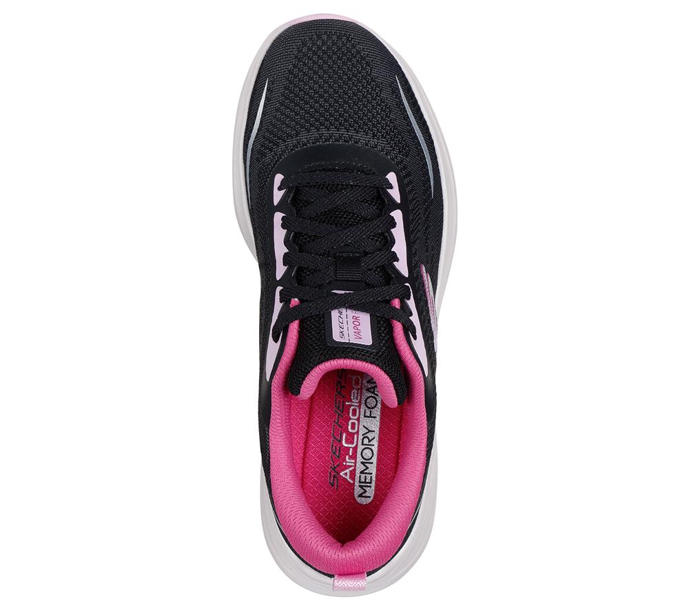 Women Skechers Vapor Foam - Smooth Ride Lace Up Shoes Black / Multicolor  USA |  7890-NTCWP