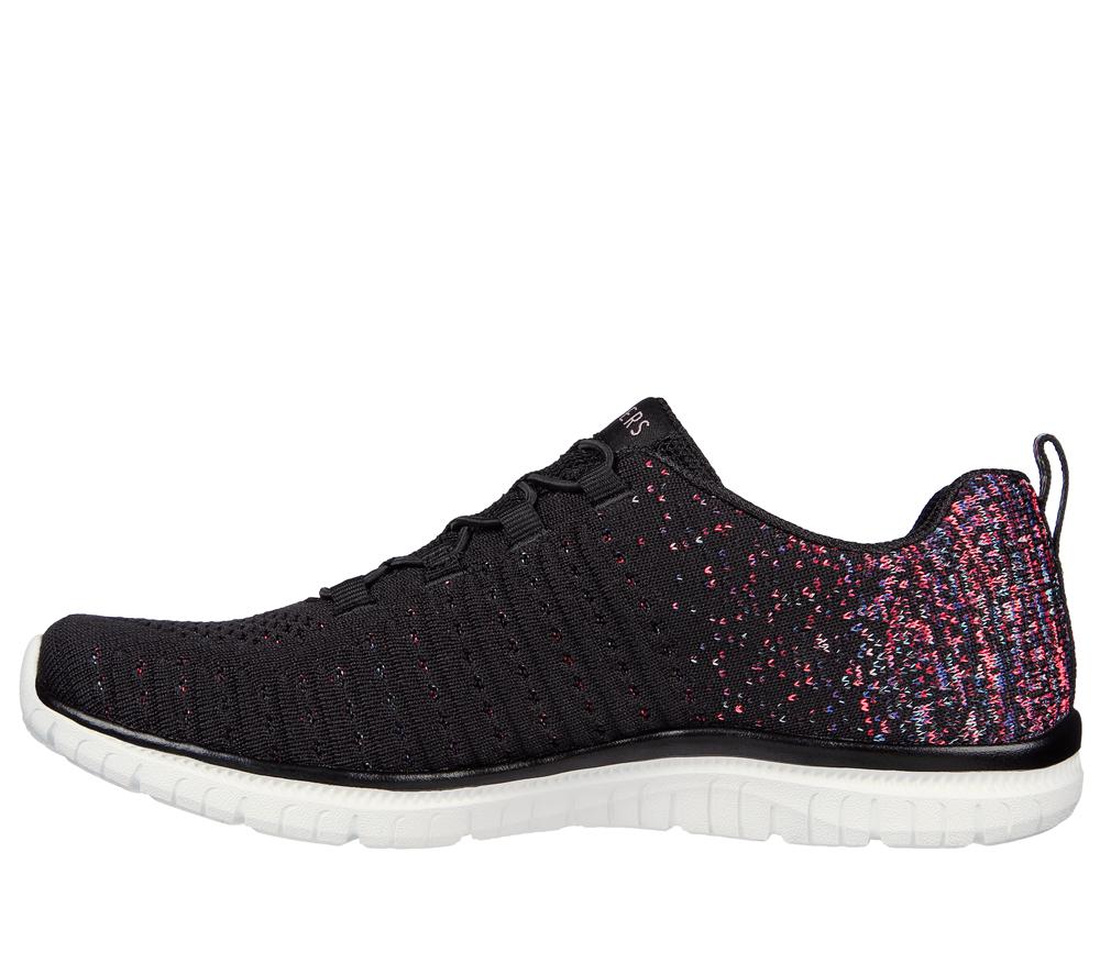 Women Skechers Virtue Slip On Shoes Black / Pink  USA |  6258-VCQKG