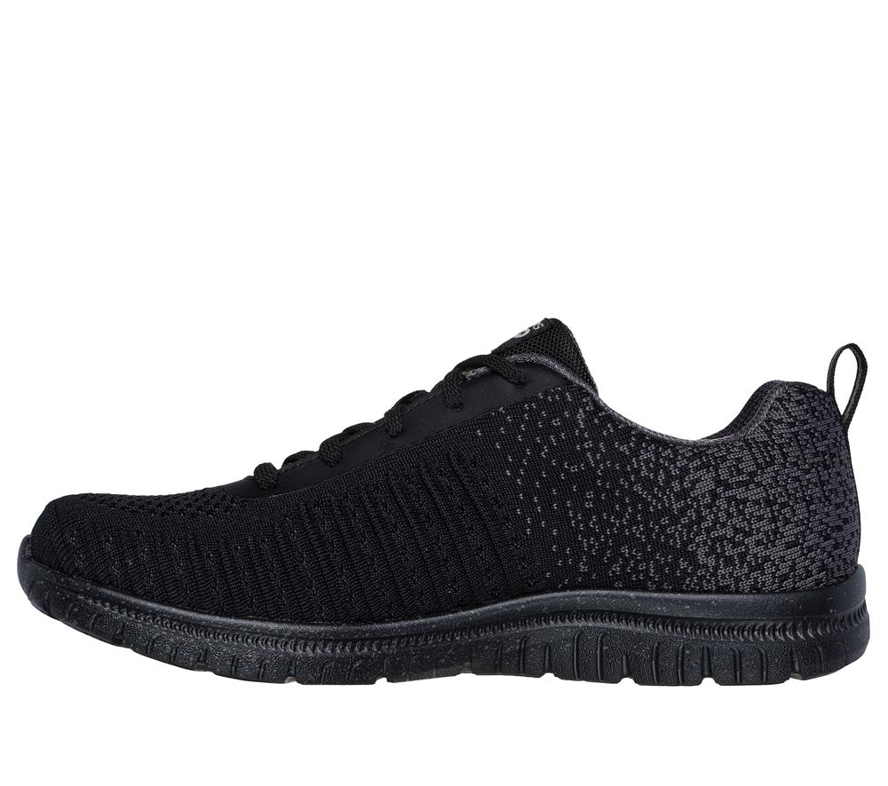 Women Skechers Virtue - Dryspell Sneakers Black / Charcoal  USA |  2780-QJYWX