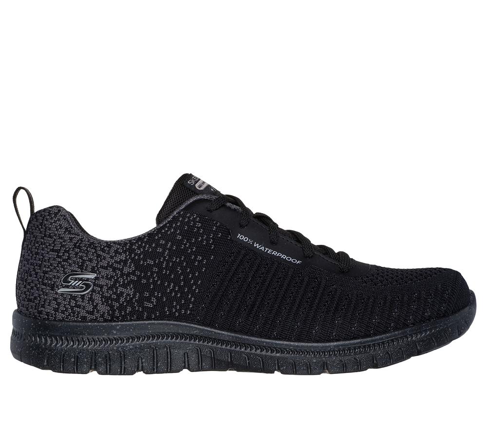 Women Skechers Virtue - Dryspell Sneakers Black / Charcoal  USA |  2780-QJYWX