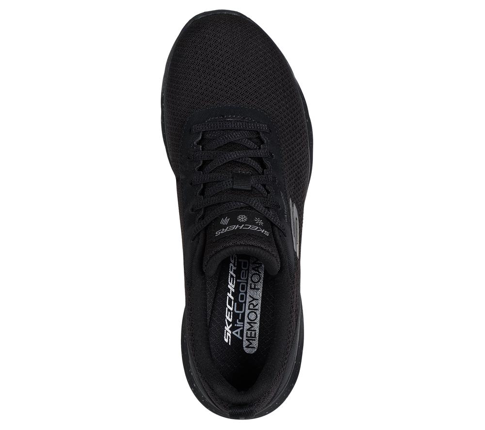 Women Skechers Waterproof: Flex Appeal 5.0 - Fresh Trek Lace Up Shoes Black  USA |  4139-LCGUQ