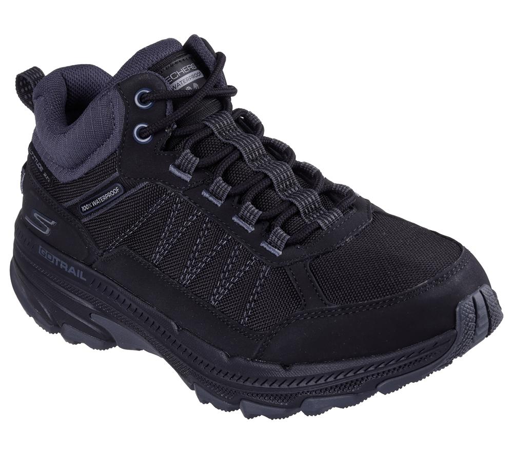 Women Skechers Waterproof: GO RUN Trail Altitude 2.0 Lace Up Shoes Black / Charcoal  USA |  2483-UHKQS